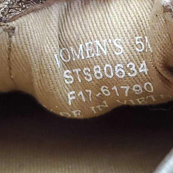 ❤️403 Sperry Seaside Perforated Platinum Metallic Gold Slip-On Sneaker - Picture 9 of 12